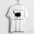 Classic Lazy Black Cat Stay Up Late Nap All Day Judge Silently Funny T Shirts