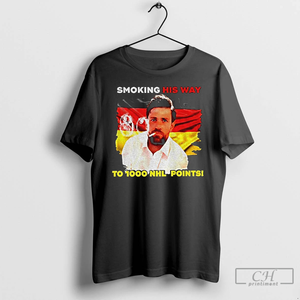Classic Leon Draisaitl Smoking His Way To 1000 Point Flag T-Shirts, Hoodie, Sweatshirt | RetroVerseTees.com