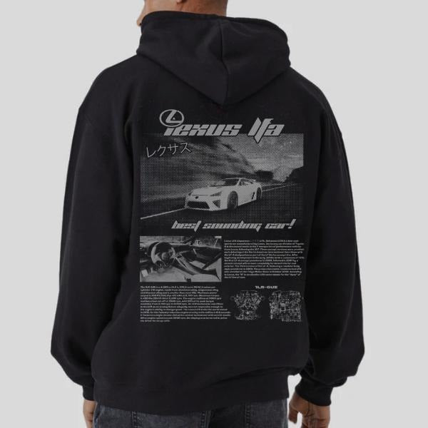 Classic Lexus LFA Hoodie, Sweatshirt Gunpla brand T-shirt, Unisex, Menswear, Street Racing Shirt, Car Hoodie, Boyfriend...