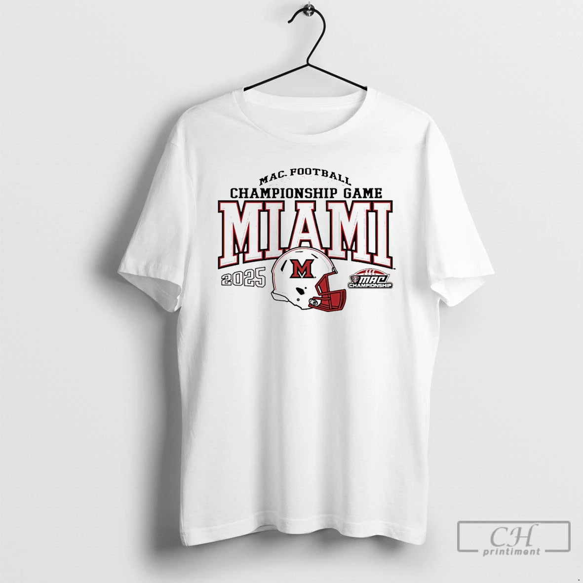 Classic Miami Redhawks 2025 Mac Football Championship Bound Helmet T-Shirts, Hoodie, Sweatshirt | RetroVerseTees.com