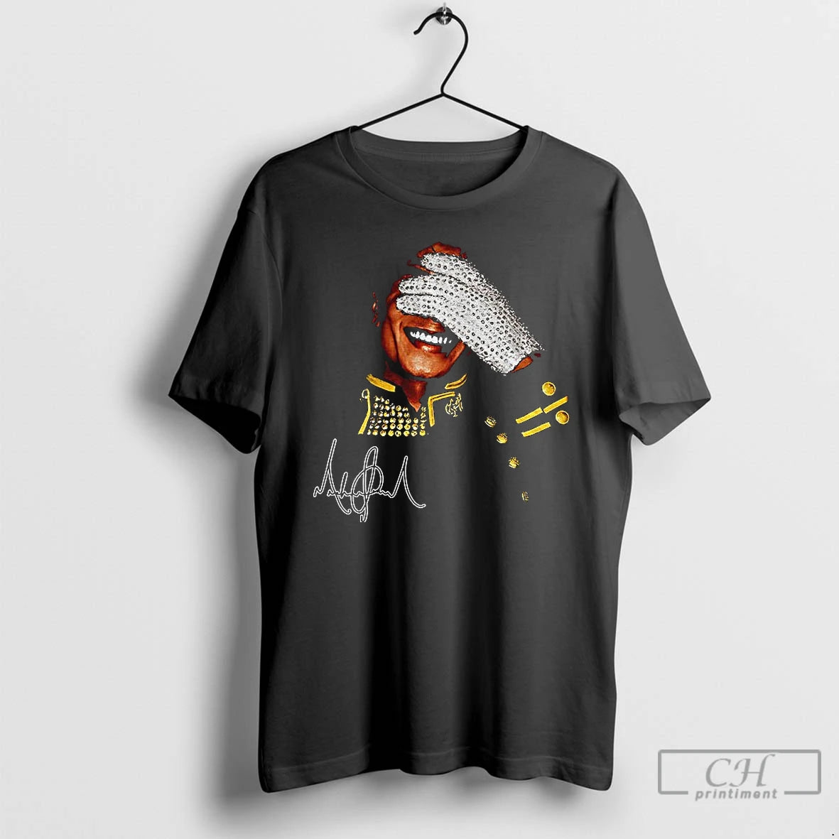 Classic Michael Jackson Glove Smile Signature T-Shirts, Hoodie, Sweatshirt | RetroVerseTees.com