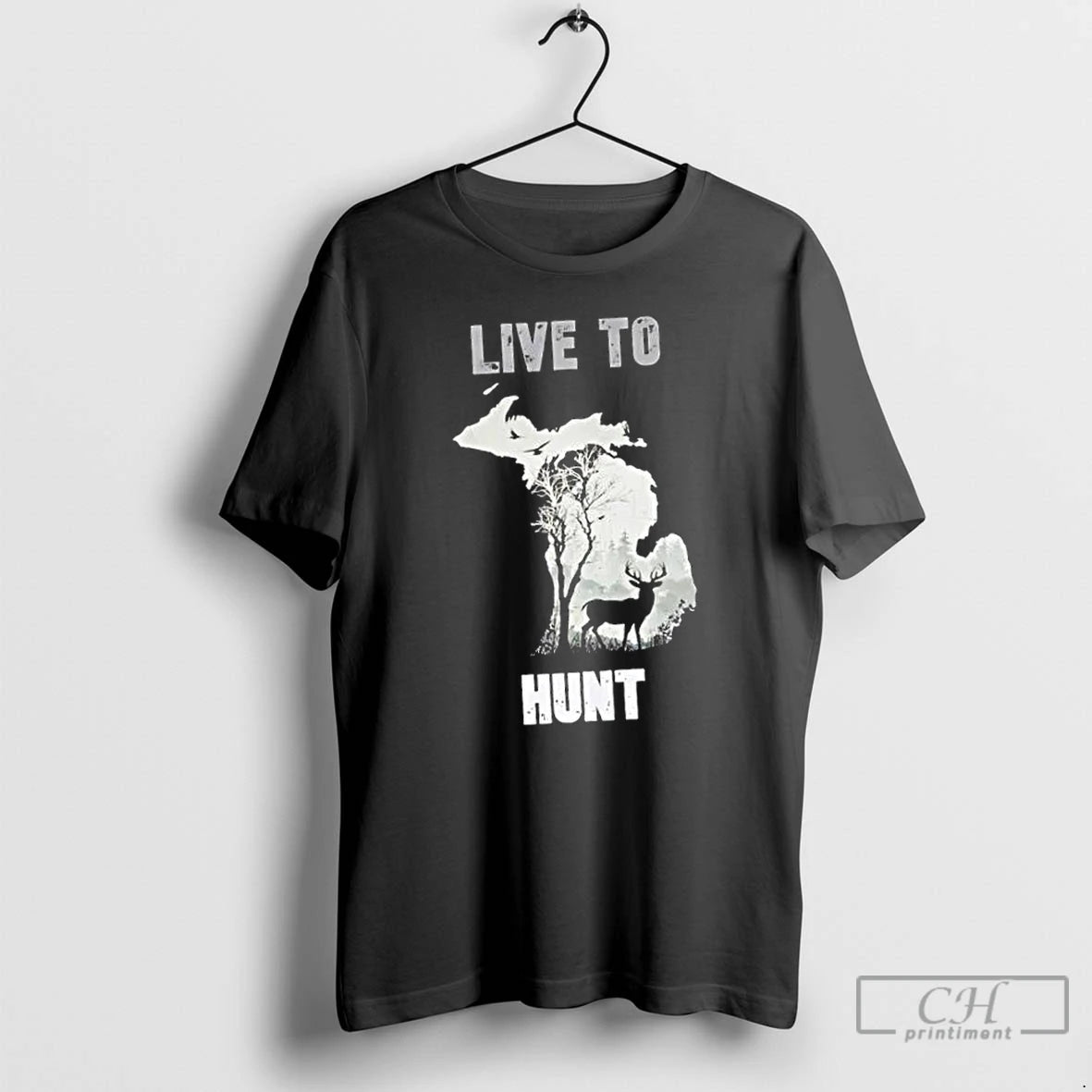 Classic Michigan Deer Live To Hunt T Shirts Hoodie Longsleeve
