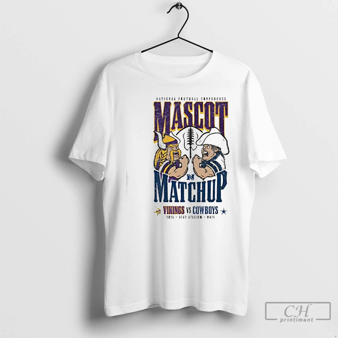 Classic Minnesota Vikings X Dallas Cowboys National Football Conference Mascot Att Stadium 2025 T Shirts Hoodie, Sweatshirt