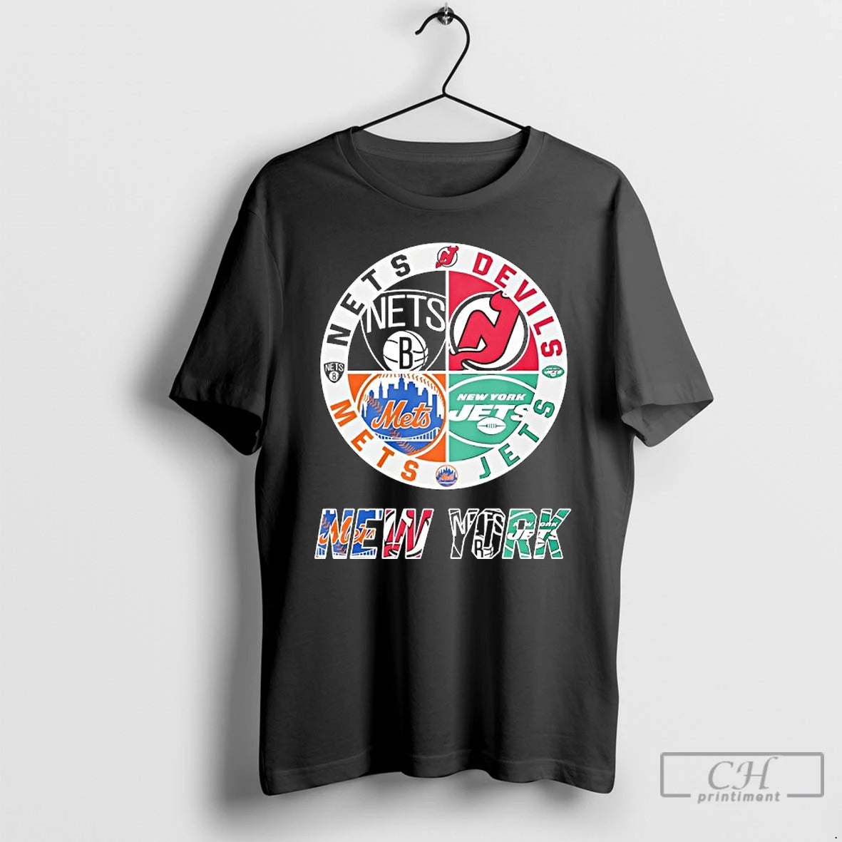 Classic New York Mets New York Jets Brooklyn Nets And New Jersey Devils Mashup Logo T-Shirts, Hoodie, Sweatshirt