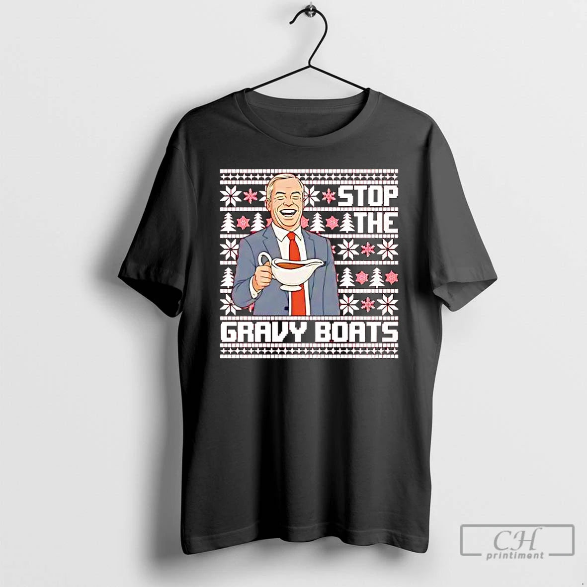 Classic Nigel Farage Stop The Gravy Boats Christmas Funny T-Shirts, Hoodie, Sweatshirt | RetroVerseTees.com
