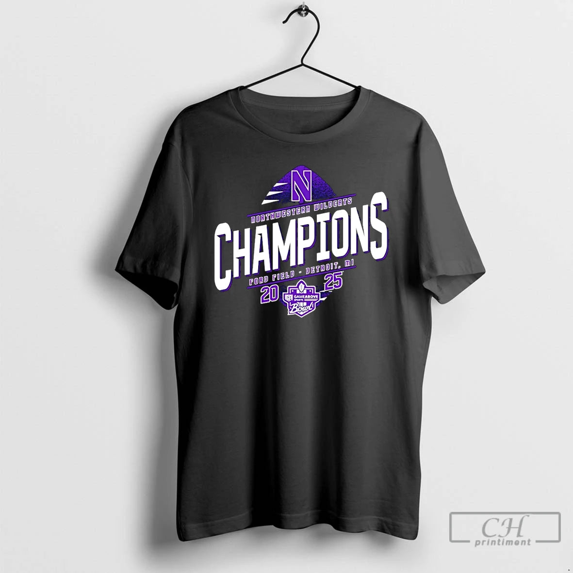 Classic Northwestern Wildcats 2025 Gameabove Sports Bowl Champions Logo T-Shirts, Hoodie, Sweatshirt | RetroVerseTees.com