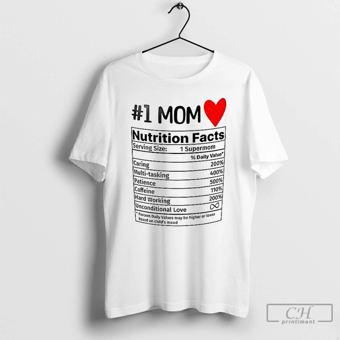 Classic Number 1 Mom Nutrition Facts T-Shirts, Hoodie, Sweatshirt | RetroVerseTees.com
