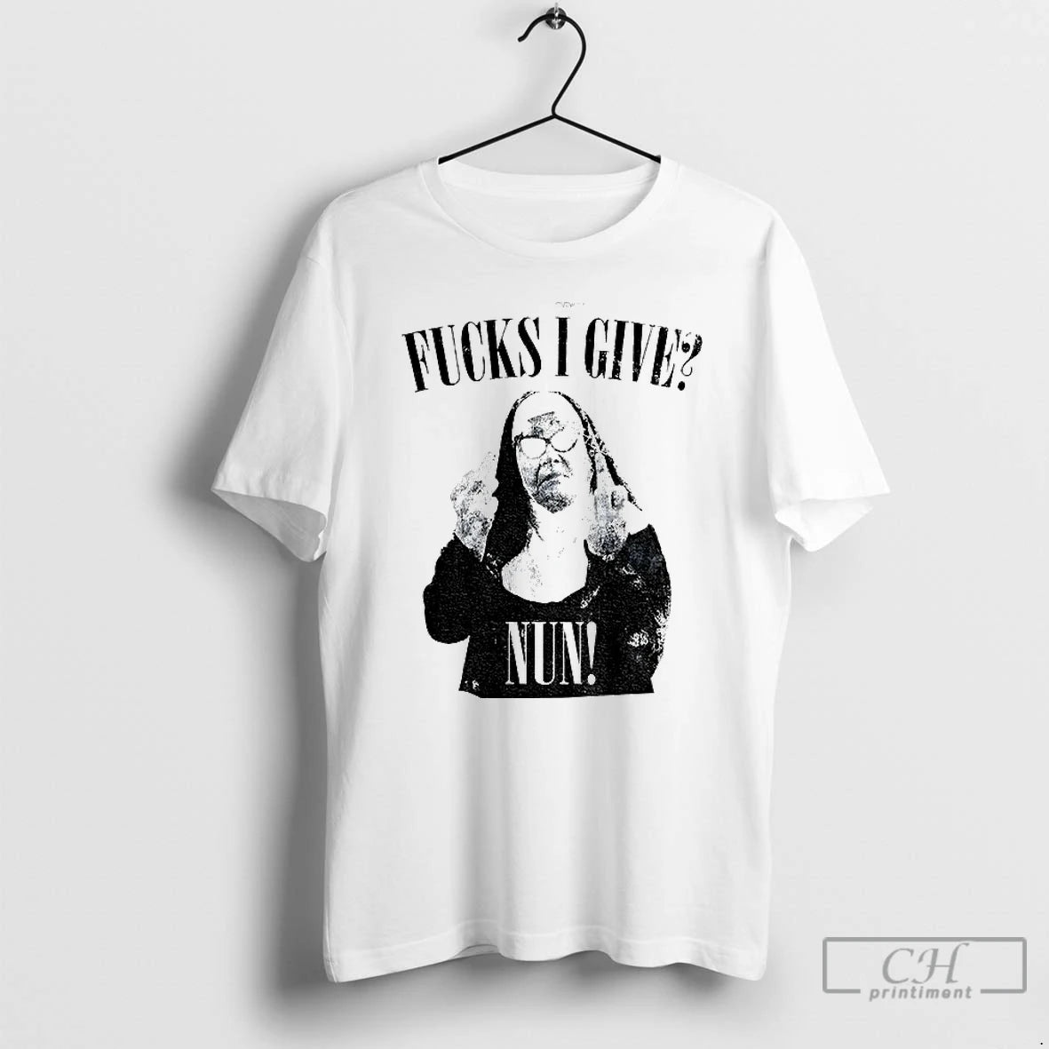 Classic Nun Middle Finger Fucks I Give Nun T-Shirts, Hoodie, Sweatshirt | RetroVerseTees.com