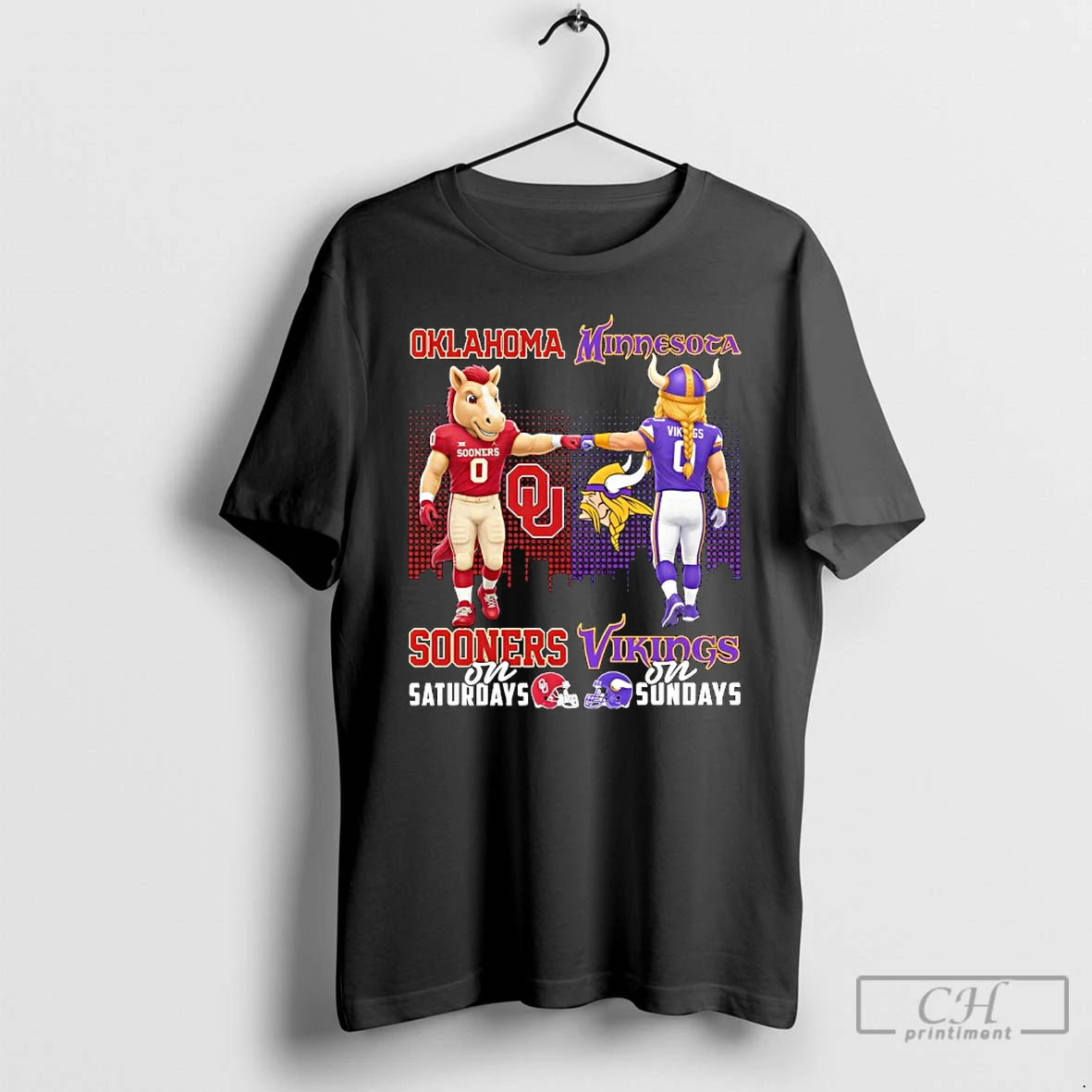 Classic Oklahoma Sooners On Saturdays X Minnesota Vikings On Sundays Mascot T-Shirts, Hoodie, Sweatshirt | RetroVerseTees.com