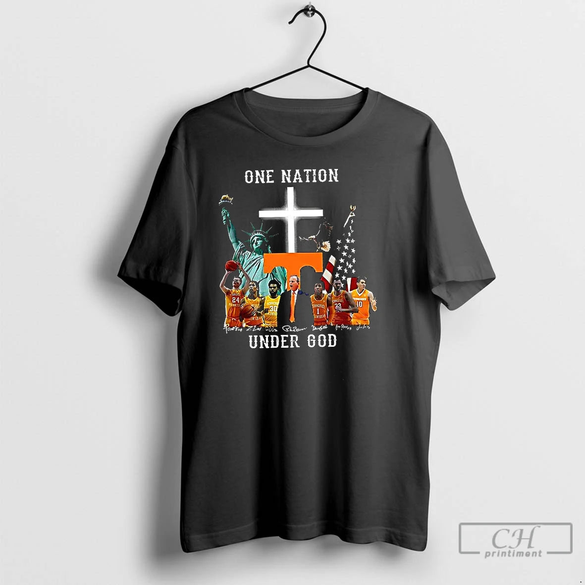 Classic One Nation Under God Tennessee Basketball Signature T-Shirts, Hoodie, Sweatshirt | RetroVerseTees.com