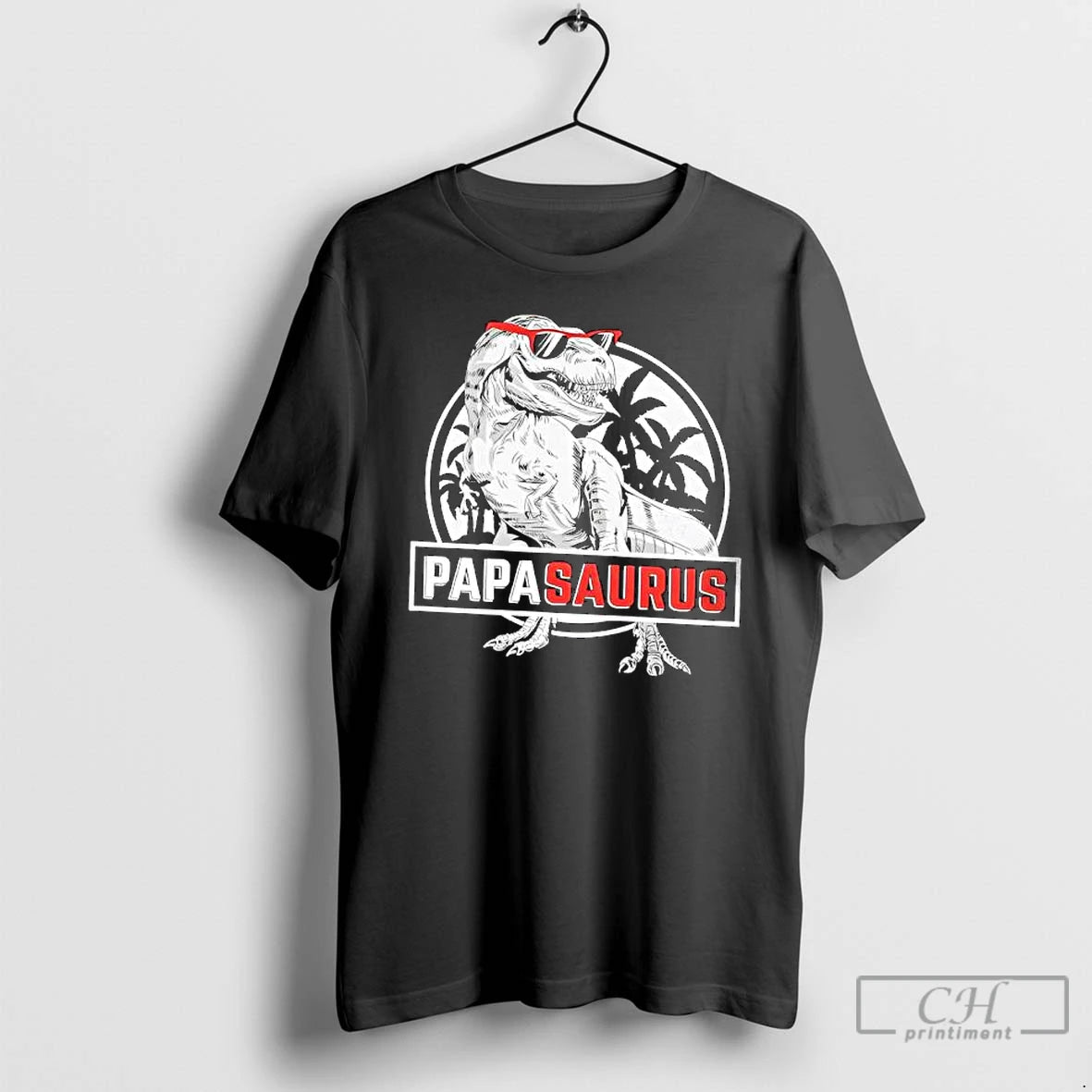 Classic Papasaurus T Rex Dinosaur Dad T-Shirts, Hoodie, Sweatshirt | RetroVerseTees.com