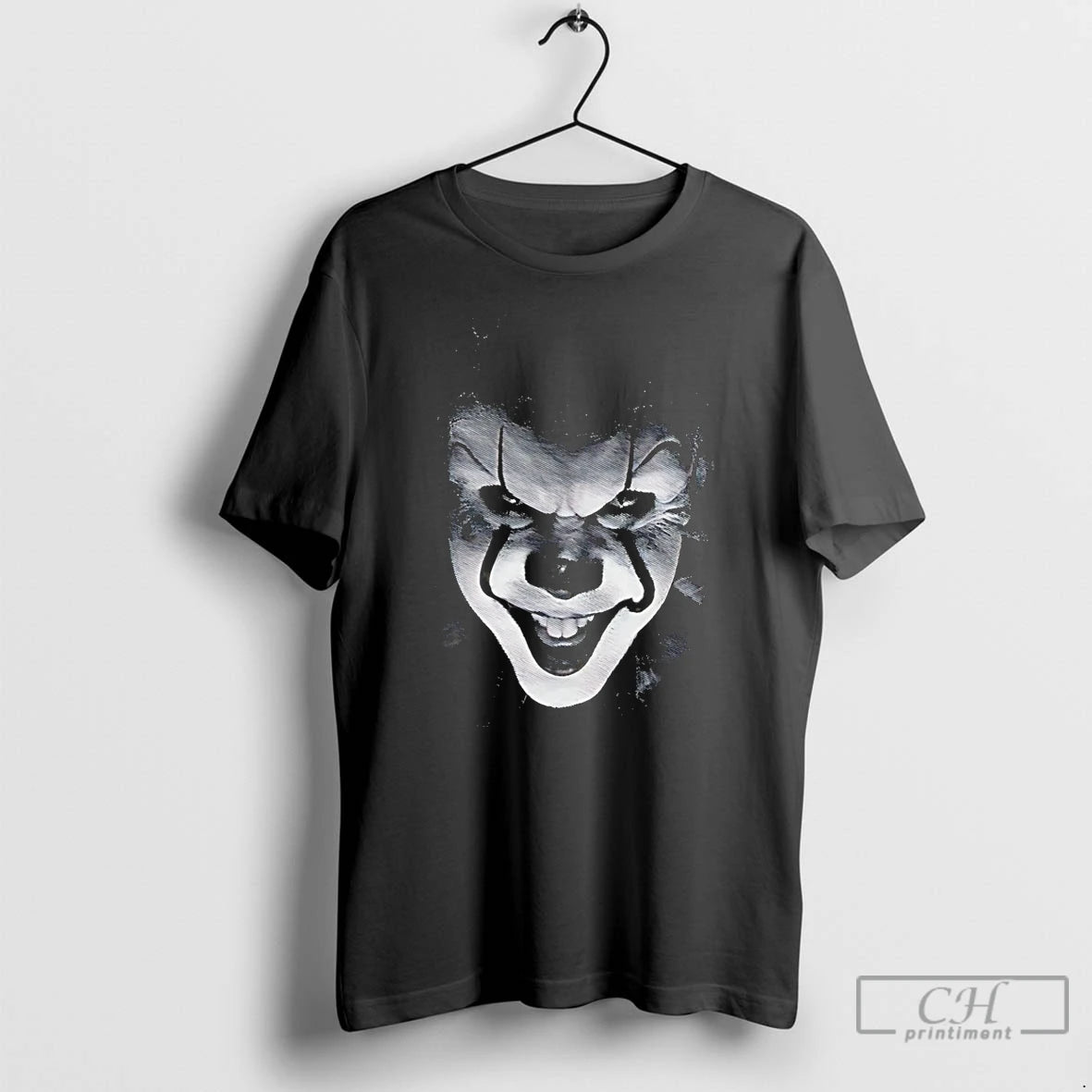 Classic Pennywise Horror Character Big Face Halloween T Shirts Hoodie Longsleeve