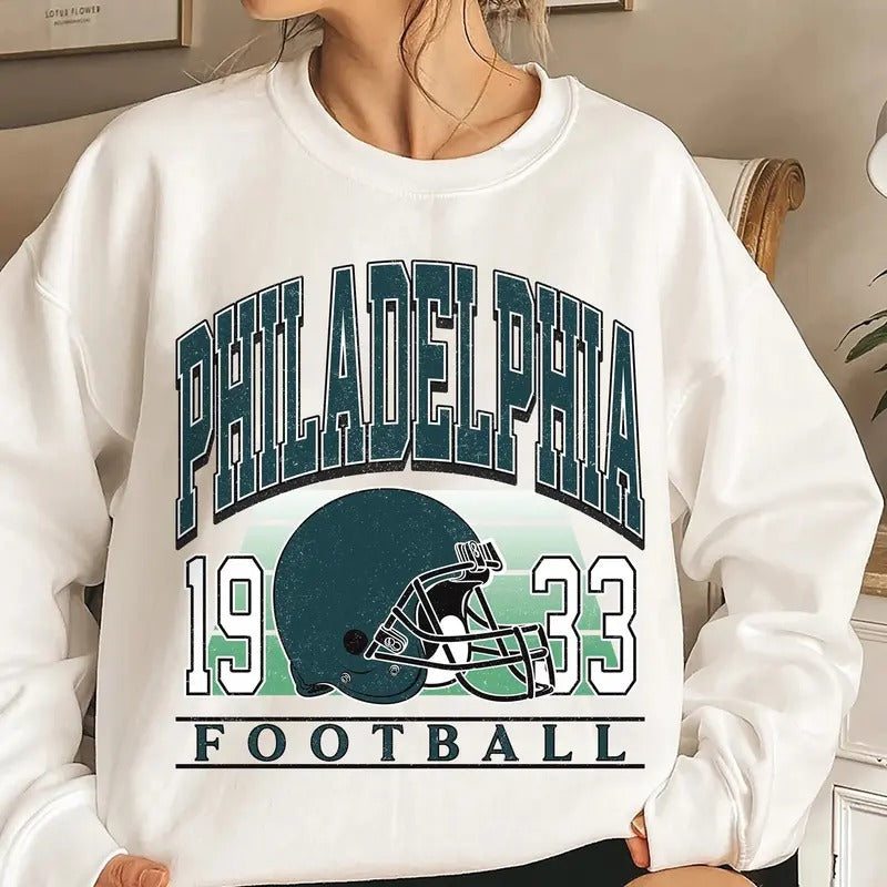 Classic Philadelphia Football Sweatshirt, Philadelphia Football Sweatshirt, Philadelphia Vintage Football Crewneck,...