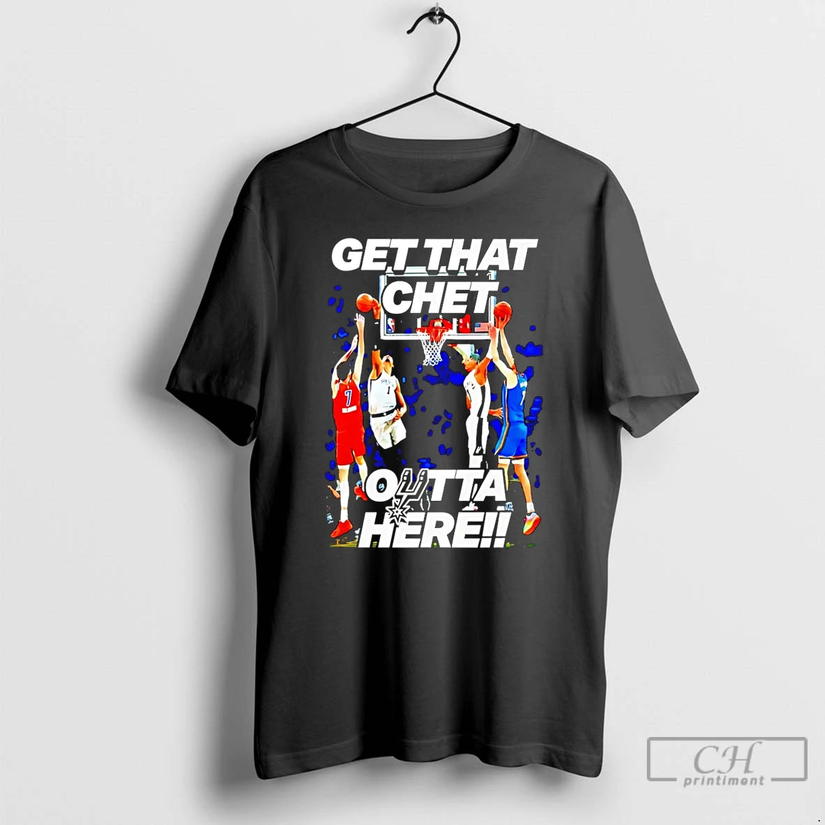 Classic San Antonio Spurs Get That Chet Outta Here T-Shirts, Hoodie, Sweatshirt | RetroVerseTees.com