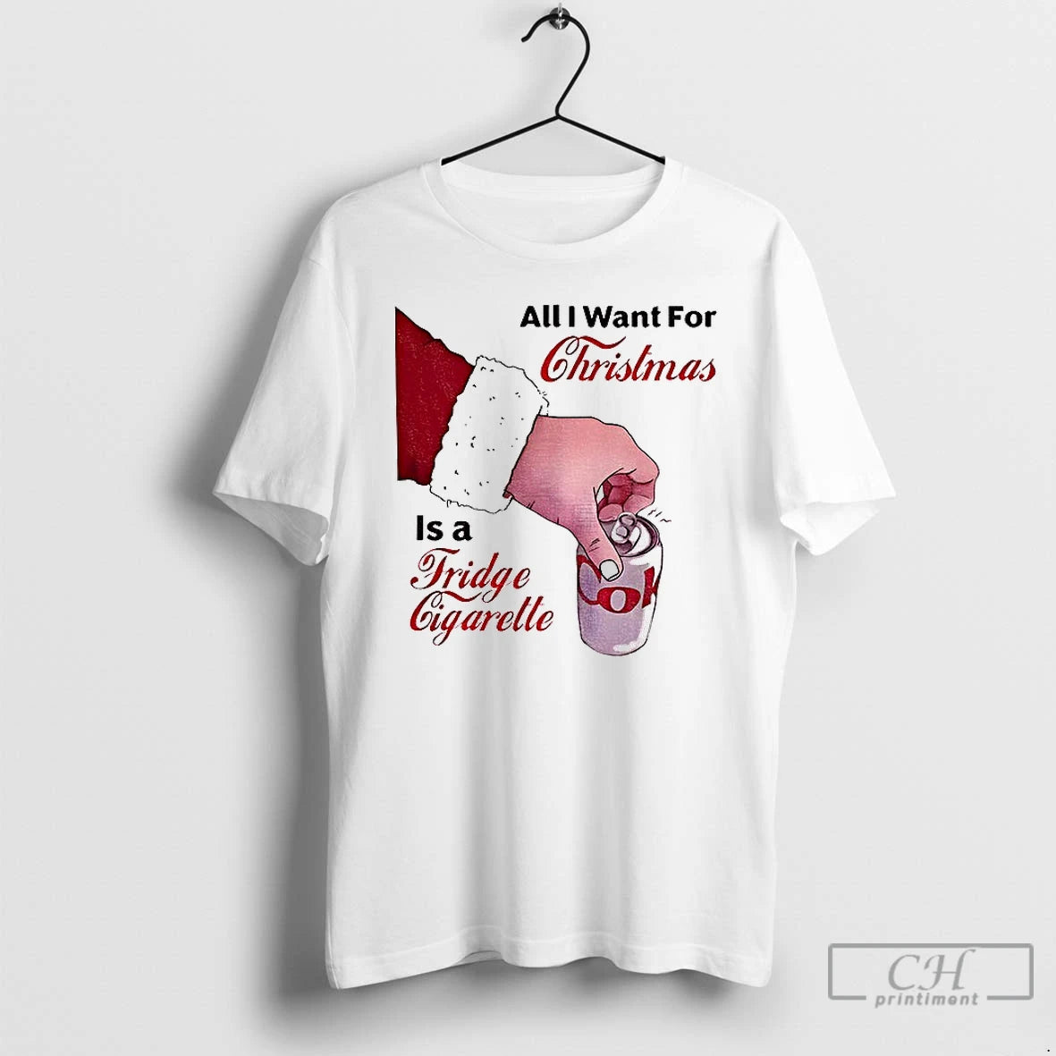 Classic Santa Claus All I Want For Christmas Is A Fridge Cigarette T Shirts Sweater Hoodie, Sweatshirt | RetroVerseTees.com