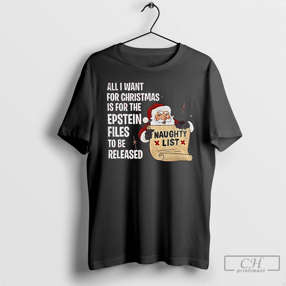 Classic Santa Claus All I Want For Christmas Is For The Epstein Files T Shirts Hoodie, Sweatshirt | RetroVerseTees.com