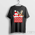 Classic Santa Claus And Reindeer Merry Christmas T Shirts Hoodie Longsleeve