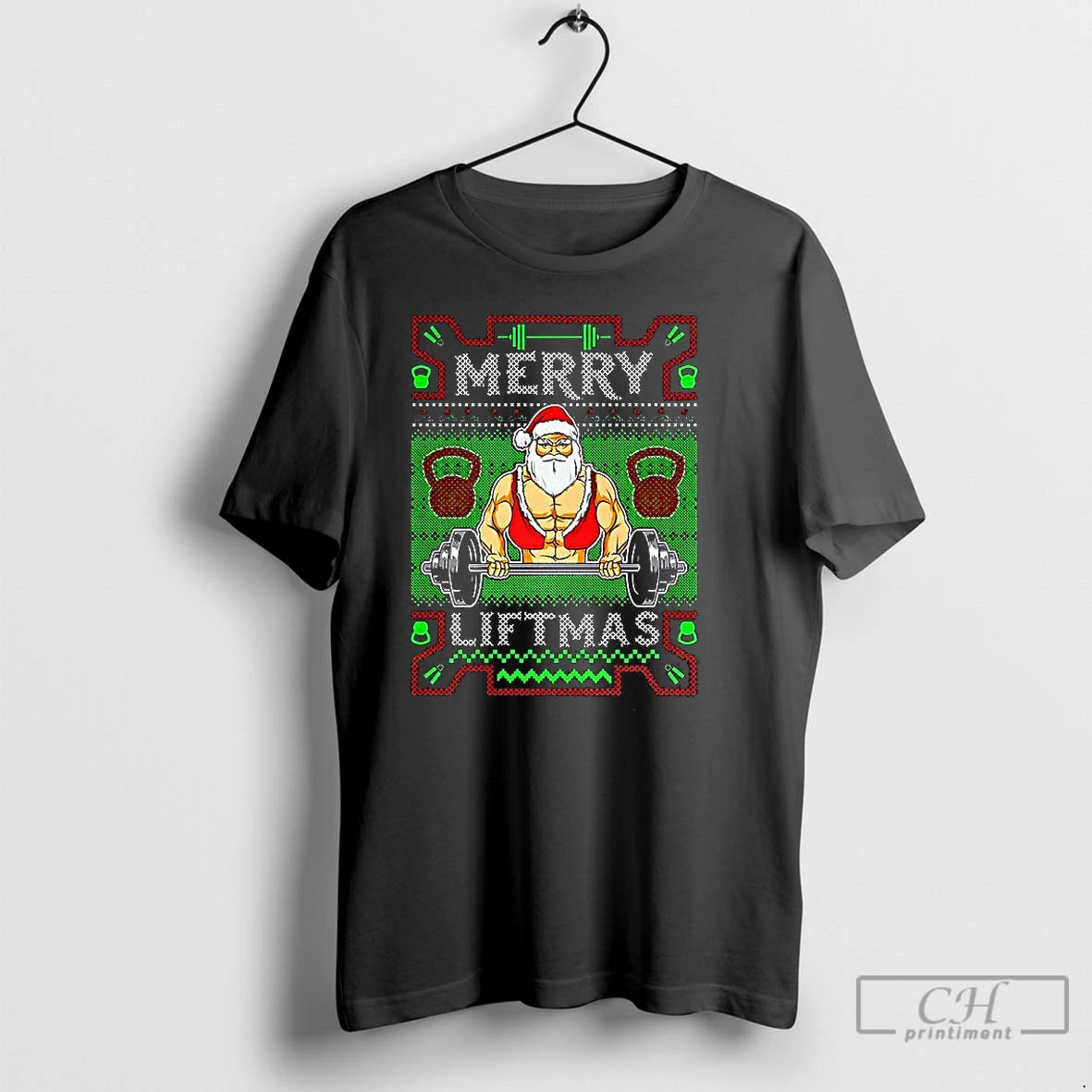 Classic Santa Merry Liftmas Strength Christmas T-Shirts, Hoodie, Sweatshirt | RetroVerseTees.com
