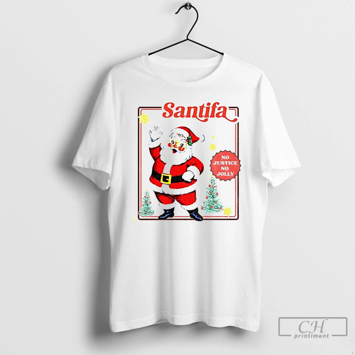 Classic Santifa Vintage Santa Anti Trump Liberal Christmas T-Shirts, Hoodie, Sweatshirt | RetroVerseTees.com