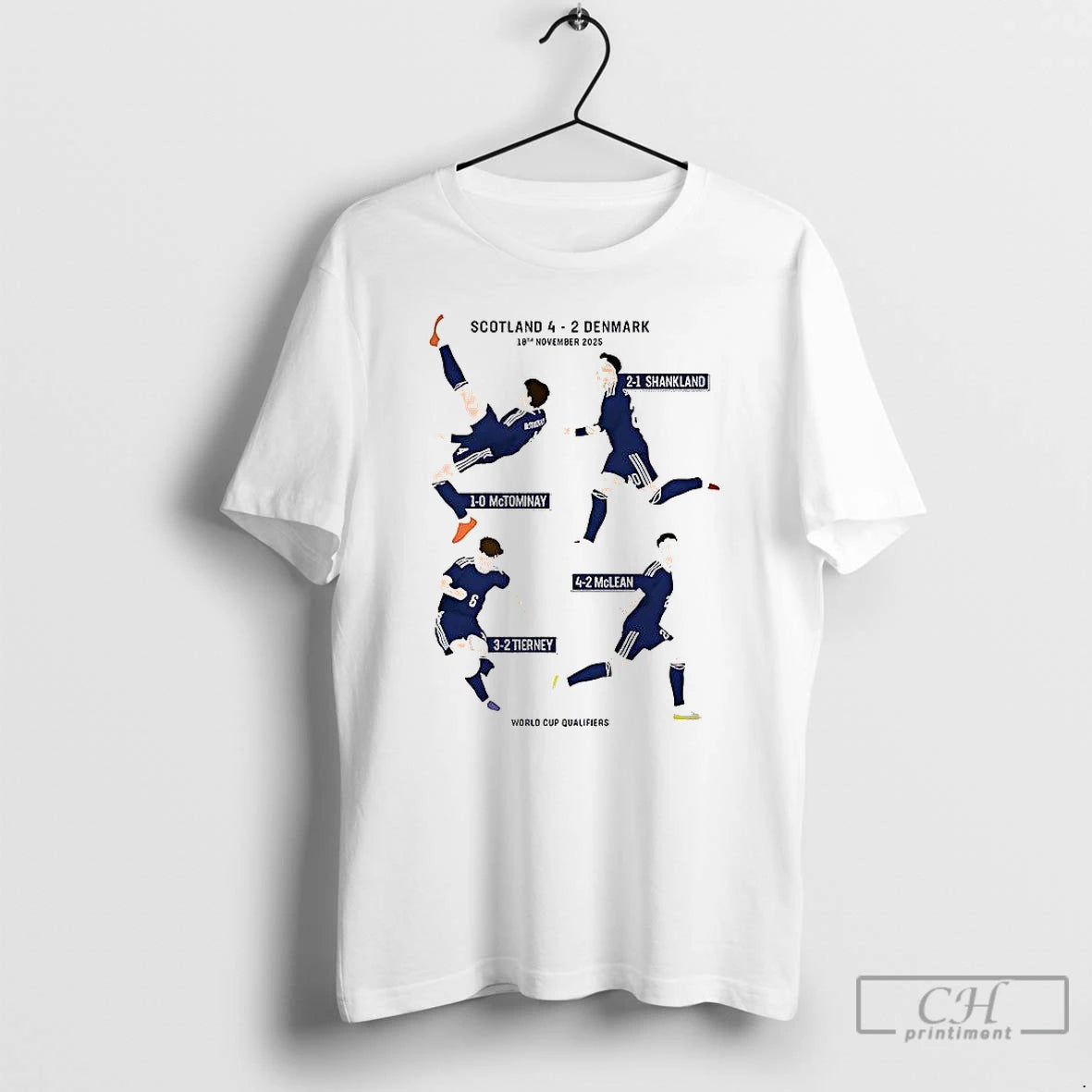 Classic Scotland 4 2 Denmark World Cup Qualifiers 2026 Goals Of The Players T Shirts Hoodie, Sweatshirt | RetroVerseTees.com