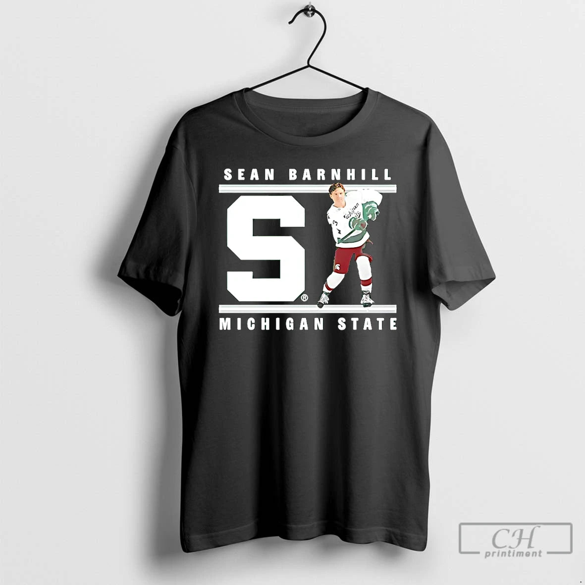 Classic Sean Barnhill Michigan State Hockey Illustrated Christmas T-Shirts, Hoodie, Sweatshirt | RetroVerseTees.com