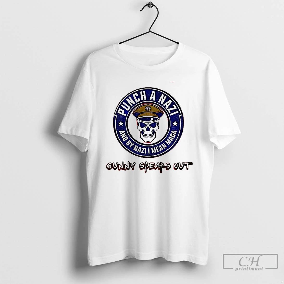 Classic Skeleton Punch A Nazi And By Nazi I Mean Maga Gunny Speaks Out T-Shirts, Hoodie, Sweatshirt | RetroVerseTees.com