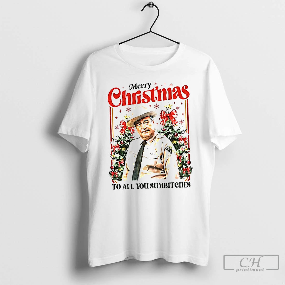 Classic Smokey And The Bandit Funny Merry Christmas Too All You Sumbitches 2025 T Shirts Hoodie, Sweatshirt