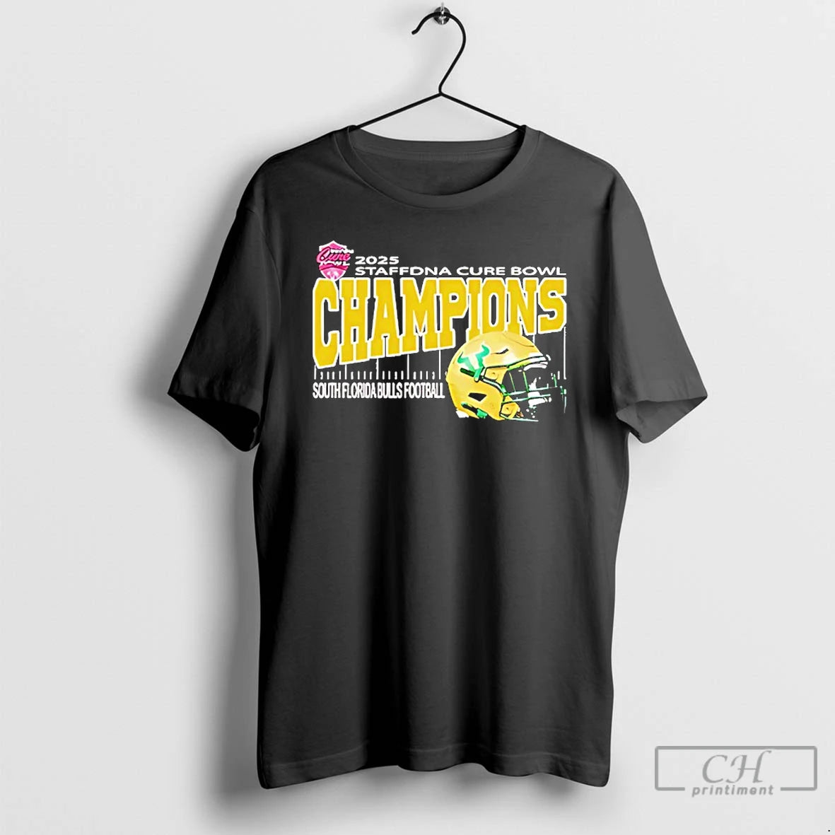 Classic South Florida Bulls 2025 Cure Bowl Champions Helmet T-Shirts, Hoodie, Sweatshirt | RetroVerseTees.com