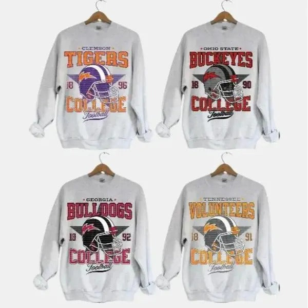 Classic Sport Crewneck - Vintage NCAA All University Football Sweatshirt T-Shirts, Hoodie | RetroVerseTees.com