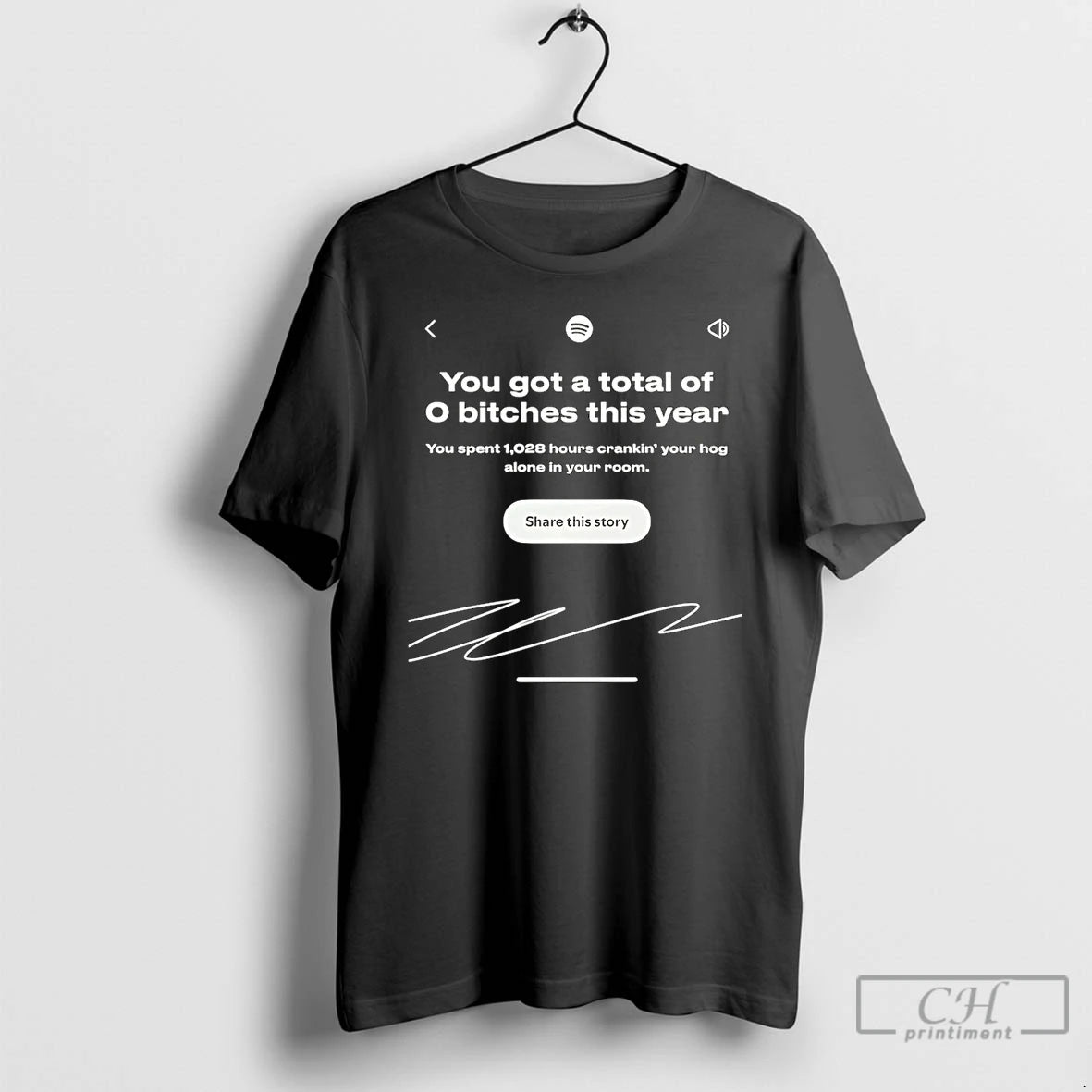 Classic Spotify You Got A Total Of 0 Bitches This Year Christmas T Shirts Sweater Hoodie, Sweatshirt | RetroVerseTees.com