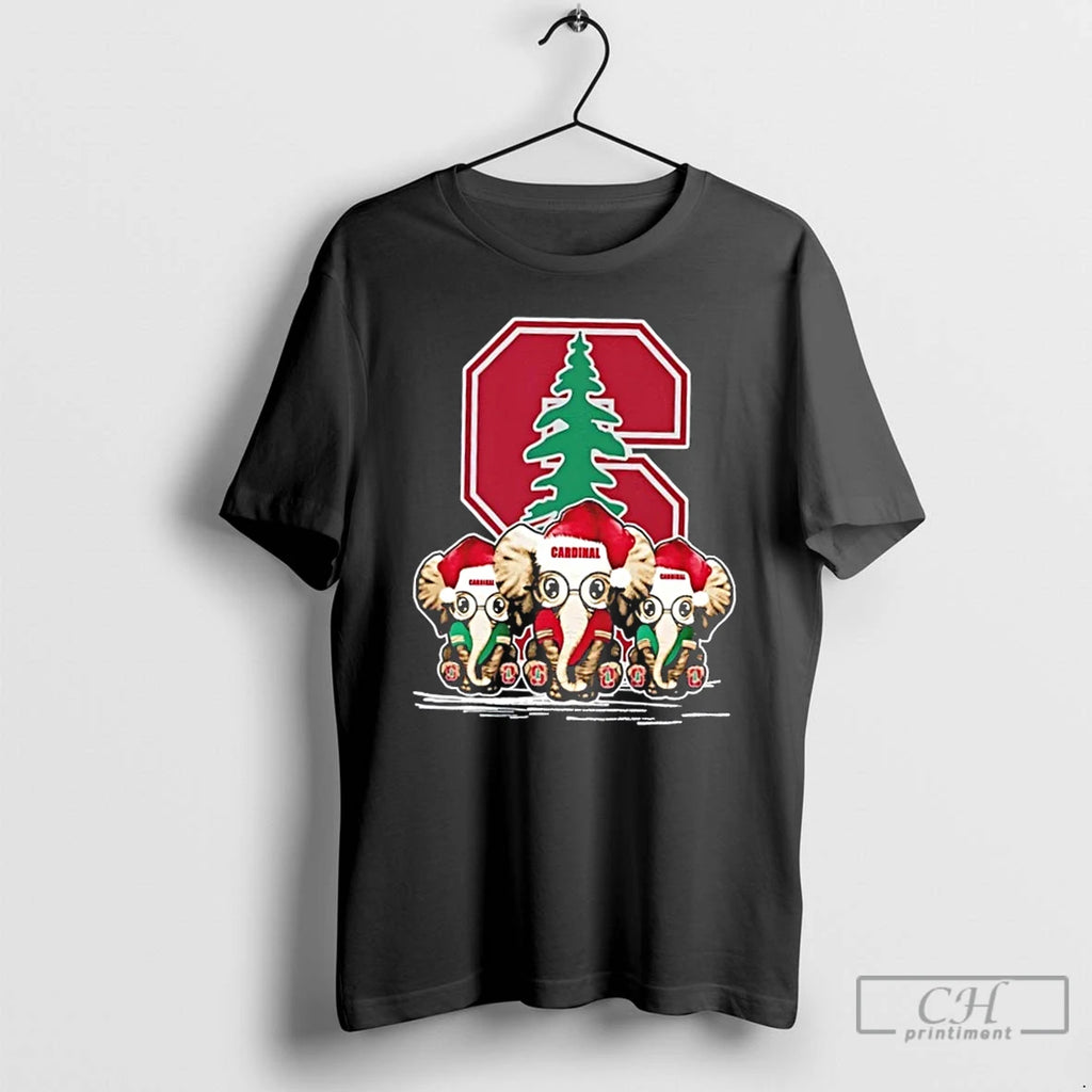 Classic Stanford Cardinal X Elephants Santa Hat Merry Christmas
