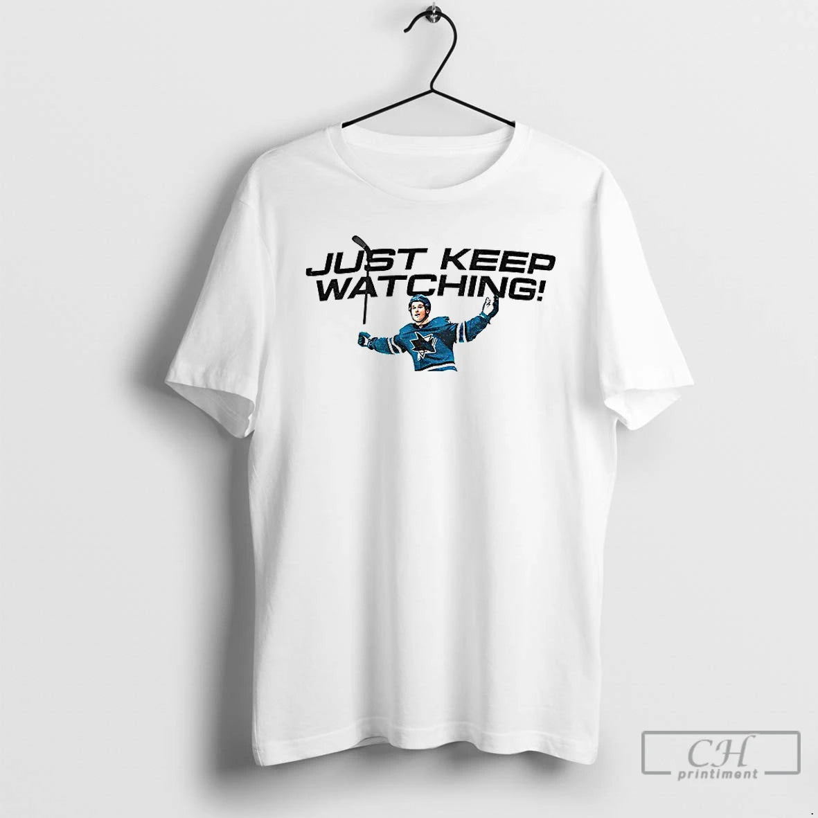 Classic Tate Mcrae San Jose Sharks Just Keep Watching T-Shirts, Hoodie, Sweatshirt | RetroVerseTees.com