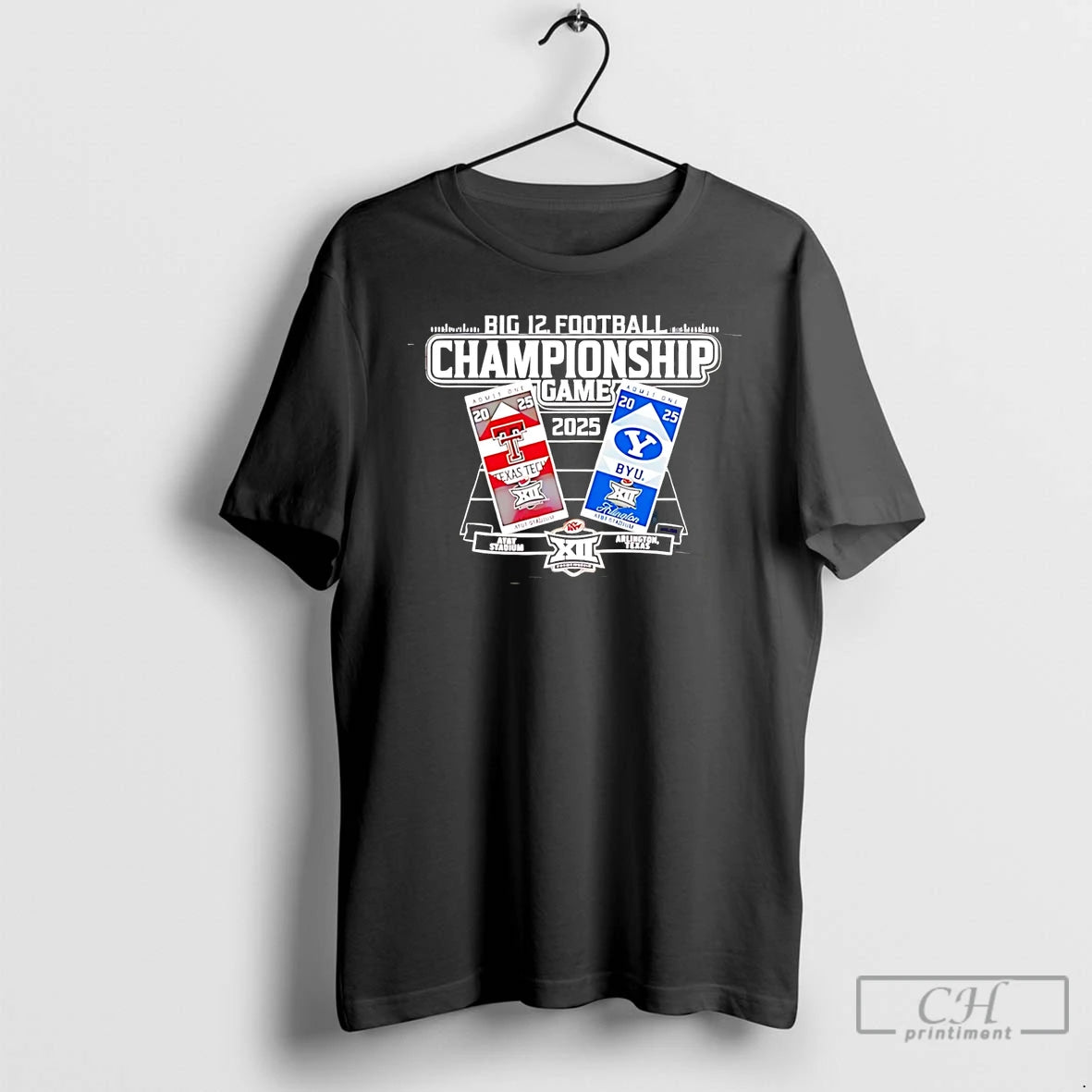 Classic Texas Tech Vs Byu Big 12 2025 Football Championship Ticket T-Shirts, Hoodie, Sweatshirt | RetroVerseTees.com