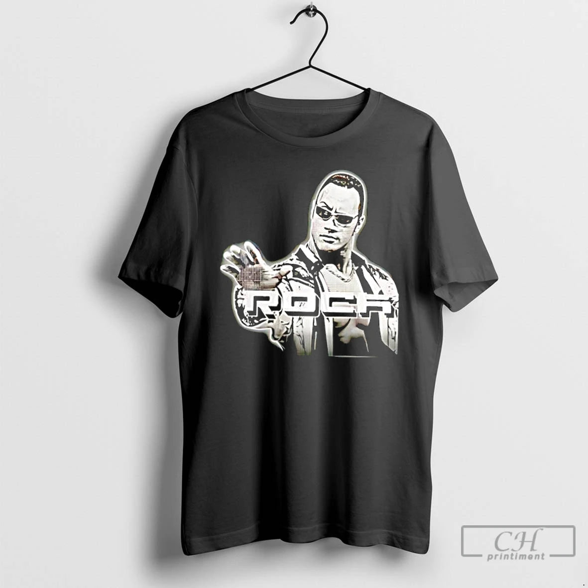 Classic The Rock Johnson Halftone 90s Vintage T-Shirts, Hoodie, Sweatshirt | RetroVerseTees.com