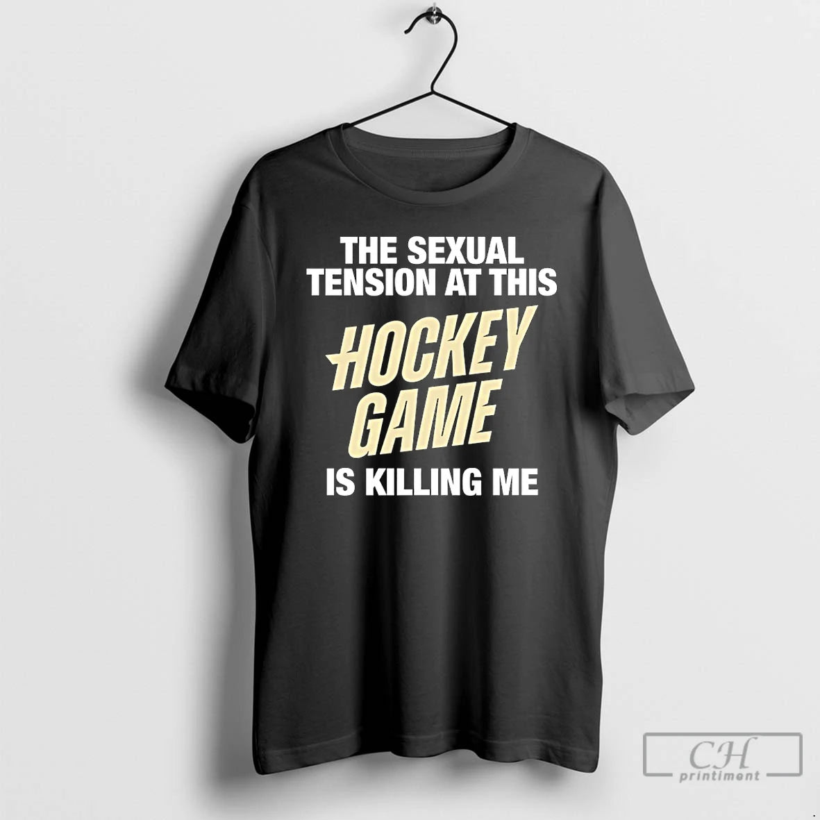 Classic The Sexual Tension At This Hockey Game Is Killing Me T-Shirts, Hoodie, Sweatshirt | RetroVerseTees.com