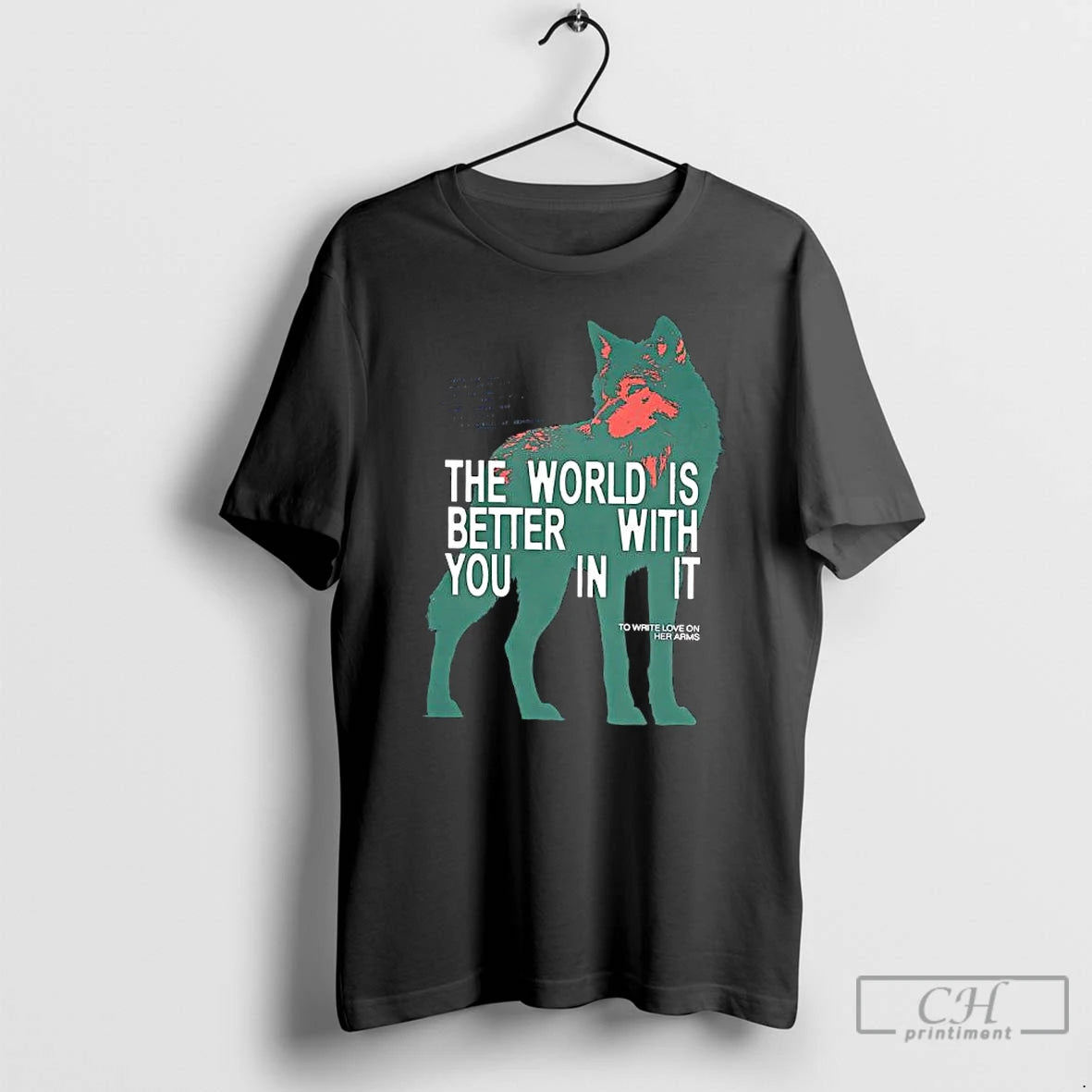 Classic The World Is Better With You In It Wolf Graphic T-Shirts, Hoodie, Sweatshirt | RetroVerseTees.com