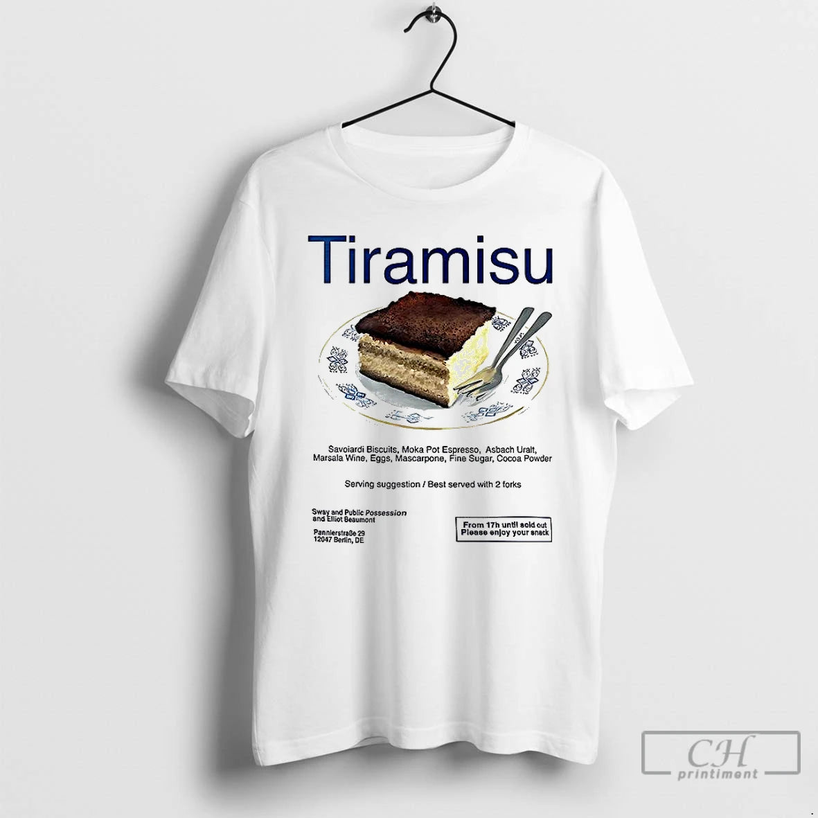 Classic Tiramisu Serving Suggestion Best Served With 2 Forks T-Shirts, Hoodie, Sweatshirt | RetroVerseTees.com