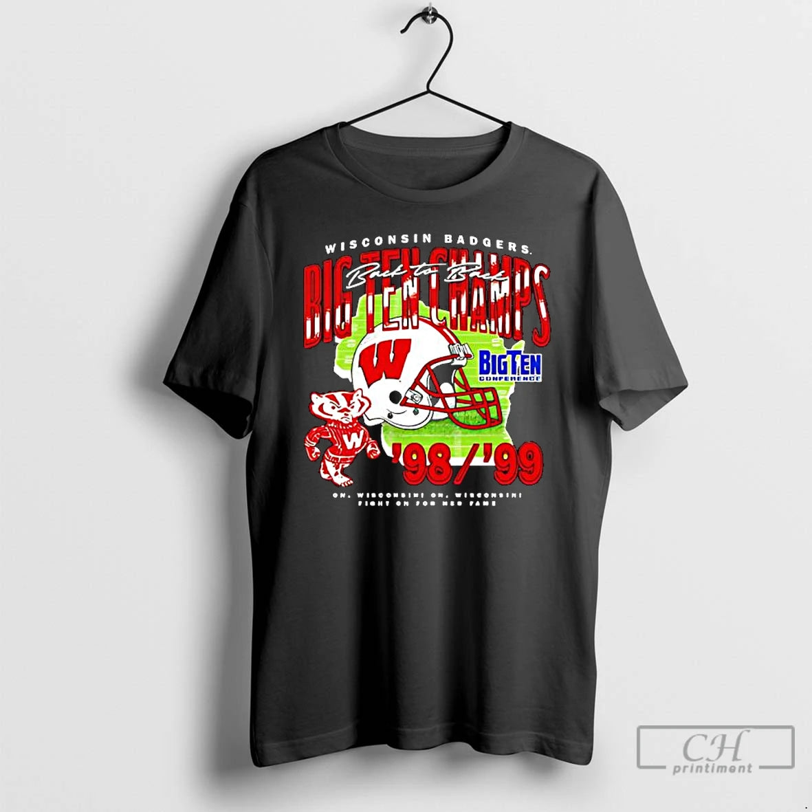 Classic Wisconsin Badgers Back To Back Big Ten Champions T-Shirts, Hoodie, Sweatshirt | RetroVerseTees.com