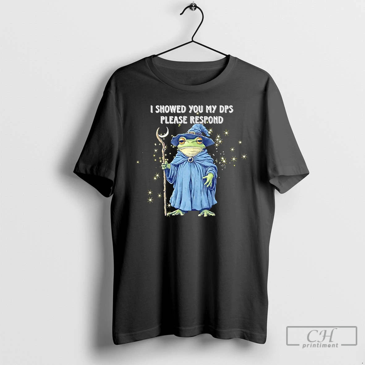 Classic Wizard Frog I Showed You My Dps Please Respond T-Shirts, Hoodie, Sweatshirt | RetroVerseTees.com