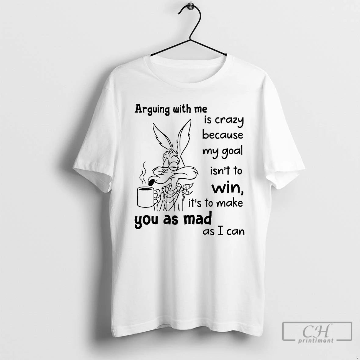 Classic Wolf Arguing With Me Is Crazy Because My Goal Isnt To Win T Shirts Hoodie, Sweatshirt | RetroVerseTees.com