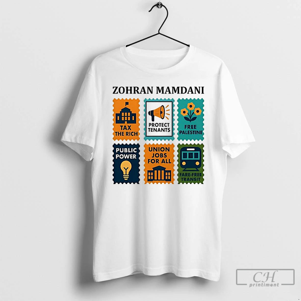 Classic Zohran Mamdani Tax The Rich Mayor Of New York City Stamp Collection T Shirts Hoodie, Sweatshirt | RetroVerseTees.com