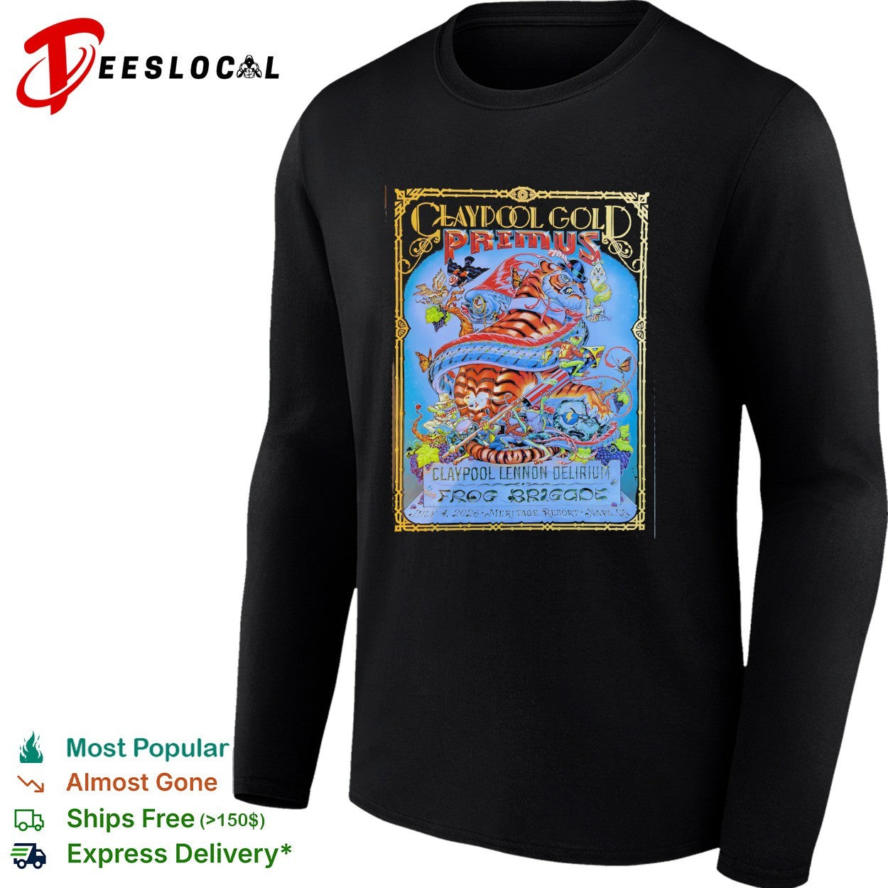Claypool Lennon Delirium Primus Frog Brigade Napa CA July 4 2026 shirt