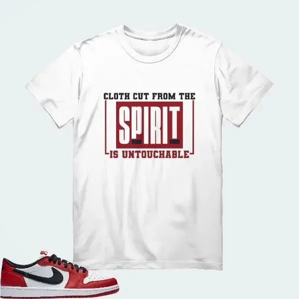 [Cloth Cut From The Sprit is Untouchable] AJ1 Low OG Chicago Matching Tee Hoodie, Sweatshirt | RetroVerseTees.com