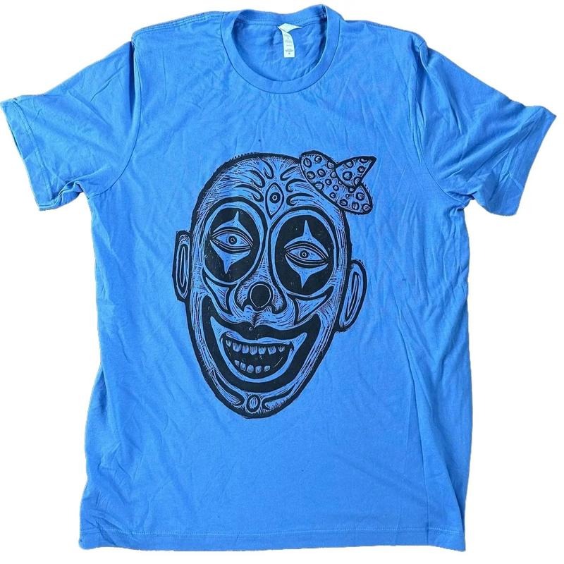 Clown Linoleum Hand-Printed T-Shirt Cotton Menswear Top Graphics Hoodie, Sweatshirt | RetroVerseTees.com