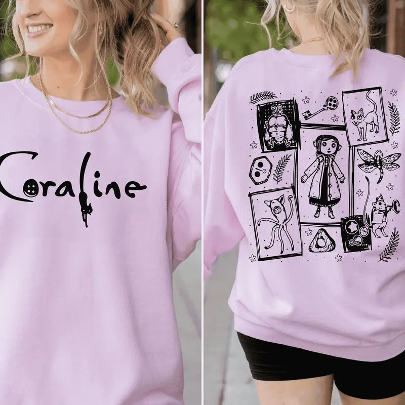 Co.rraline Movie Shirt Co.rraline Dreaming Halloween Sweater, Famous Spooky Movie Halloween Shirt, Halloween Co.ralinee...