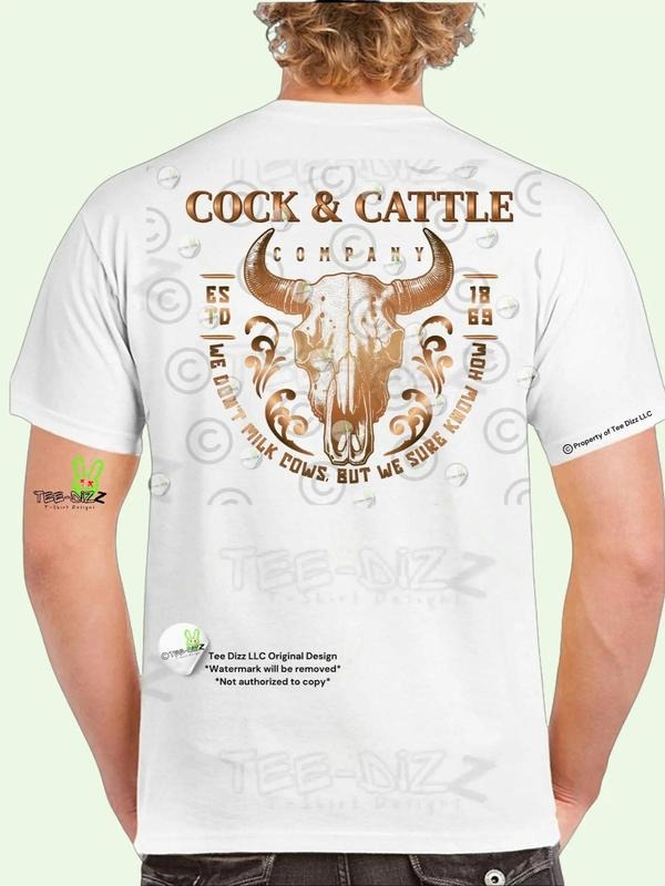 Cock & Cattle Company- Men's funny T-shirt Hoodie, Sweatshirt | RetroVerseTees.com