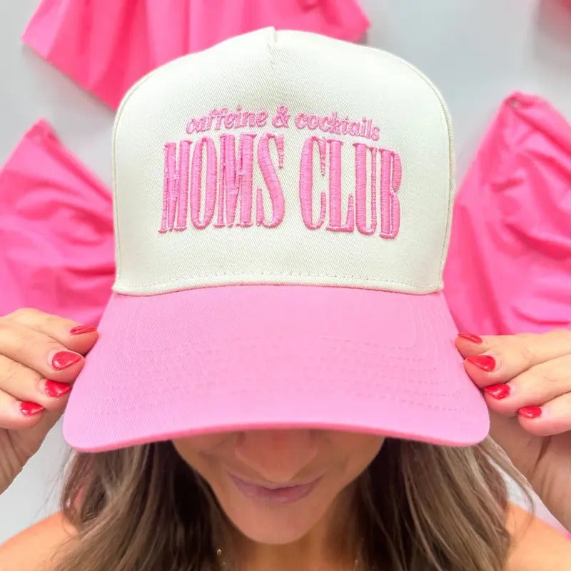 'Coffee & Cocktails Moms Club' 3D Embroidered Snapback Trucker Hat T-Shirts, Hoodie, Sweatshirt | RetroVerseTees.com