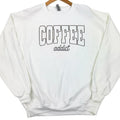 Coffee Addict Puff Print Gildan Sweatshirt T-Shirts, Hoodie | RetroVerseTees.com