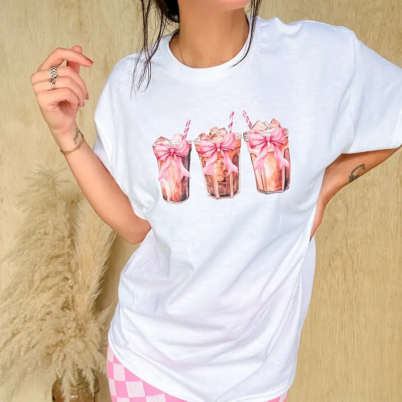 Coffee Bows Graphic Top T-Shirts, Hoodie, Sweatshirt | RetroVerseTees.com