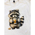 Coffee Raccoon Graphic Top T-Shirts, Hoodie, Sweatshirt | RetroVerseTees.com